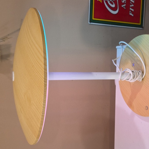 Wooden Table Lamp- Natural and White - Picture 4 of 6